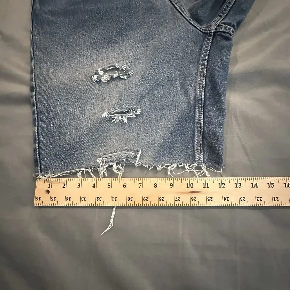 Vintage Southpole Shorts Mens 34 Cut Off Jorts Faded Denim Y2K Skater Distressed